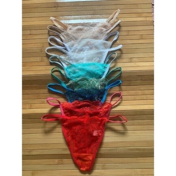 NEW Women’s 9 Pair Lace G-String Thong Set XS/S - Picture 4 of 10